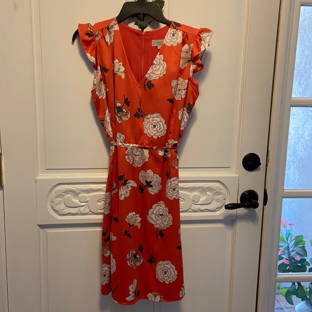 Loft Ruffle Dress Small